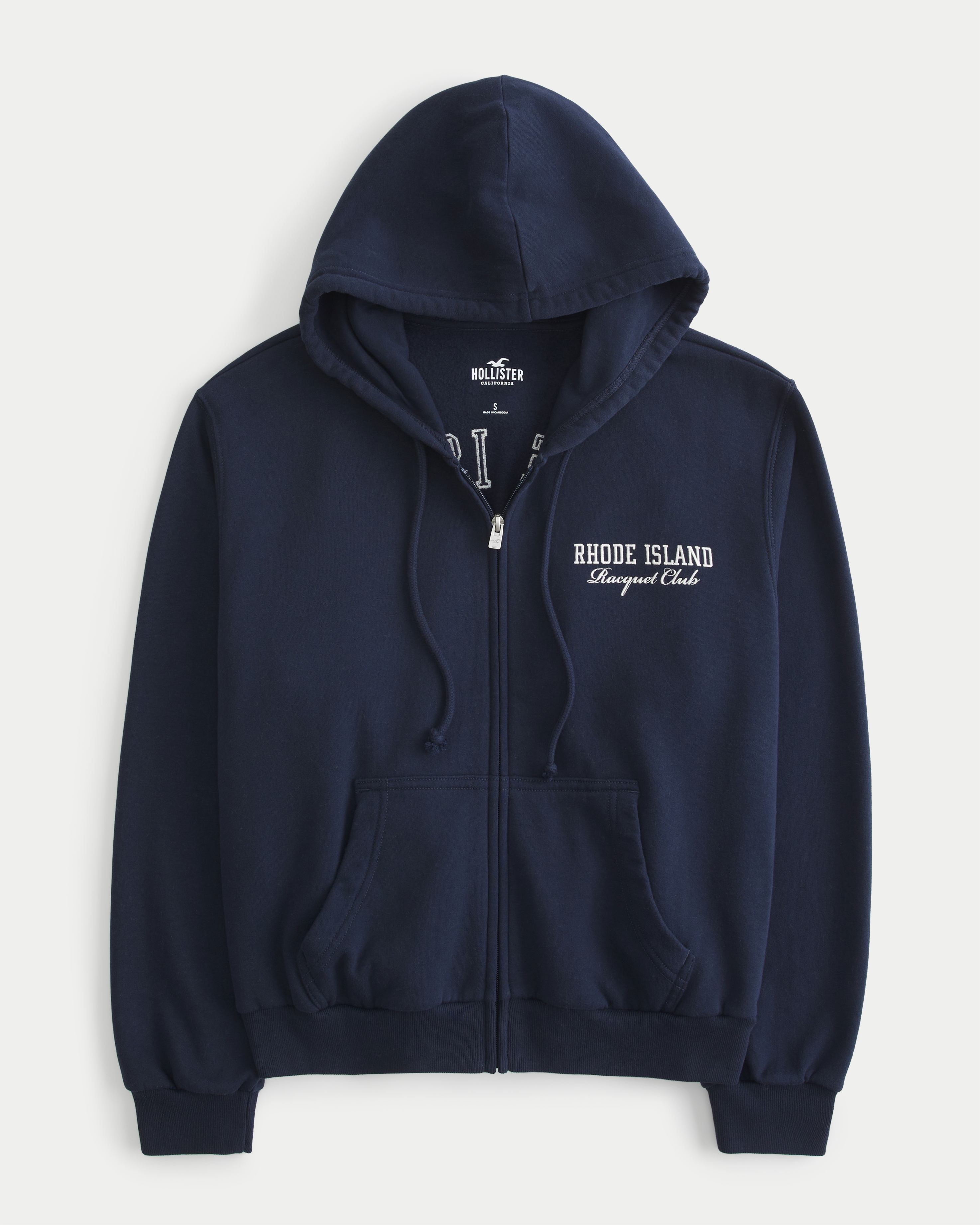 Navy blue hollister sales zip up hoodie