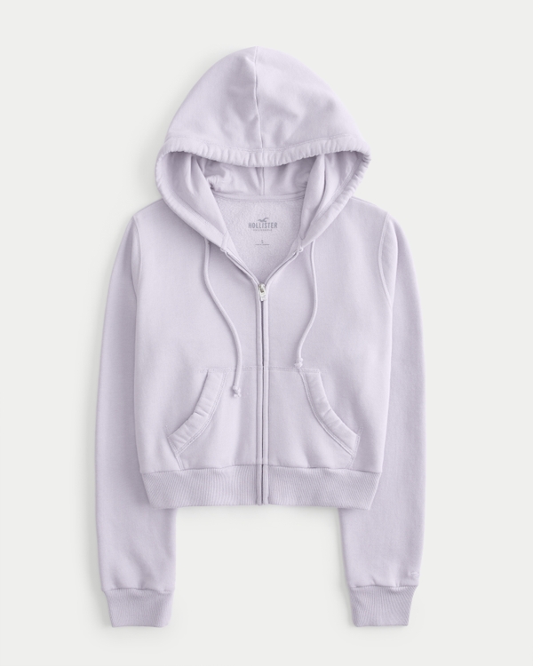 Feel Good Easy Mini Zip-Up Hoodie, Light Purple