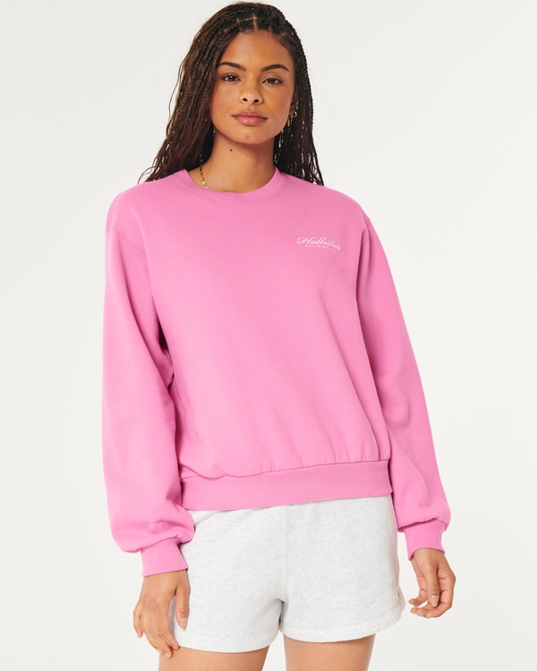 Easy Logo Crew Sweatshirt, Pink