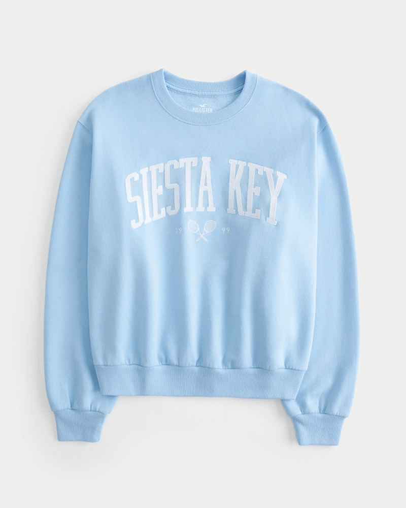 Easy Siesta Key Graphic Crew Sweatshirt
