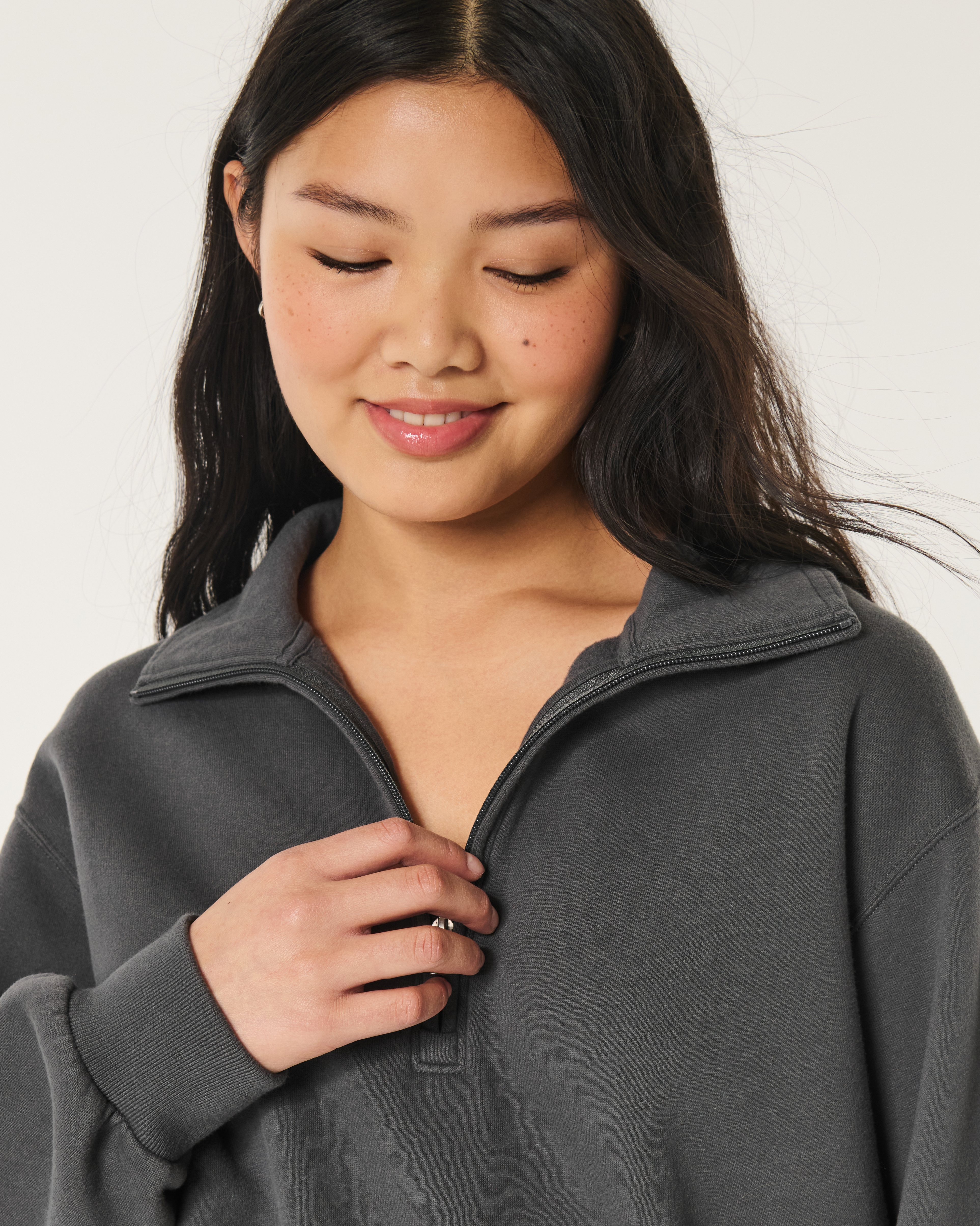 Women's Easy Mini Half-Zip Sweatshirt | Women's Clearance