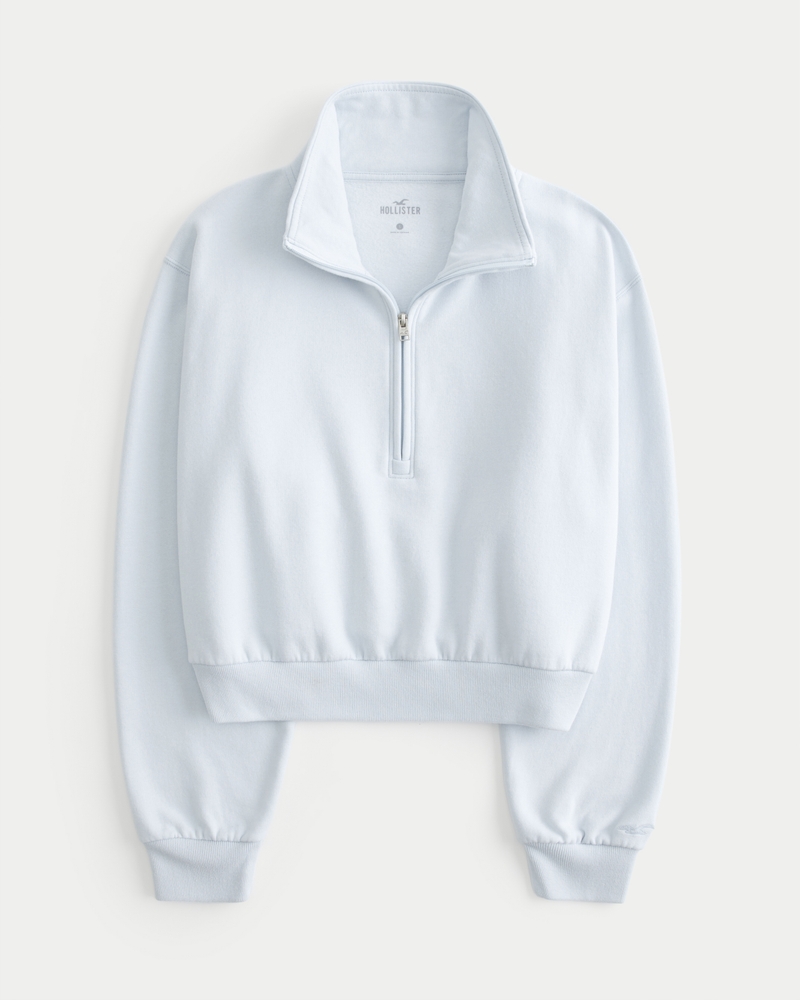 Zip Hoodie Hollister Quarter Zip Pullover Hollister Grey Hollister
