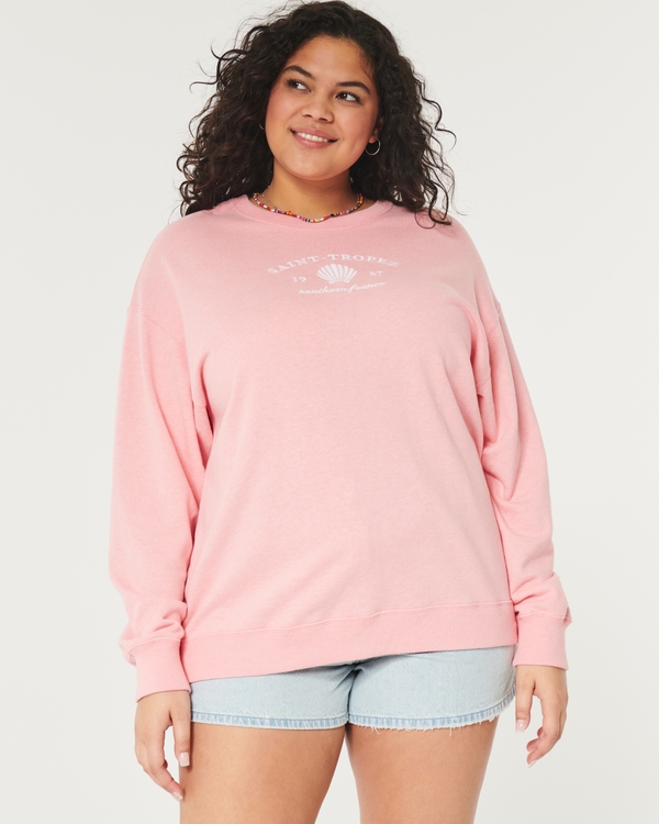 Hollister pink sweatshirt best sale