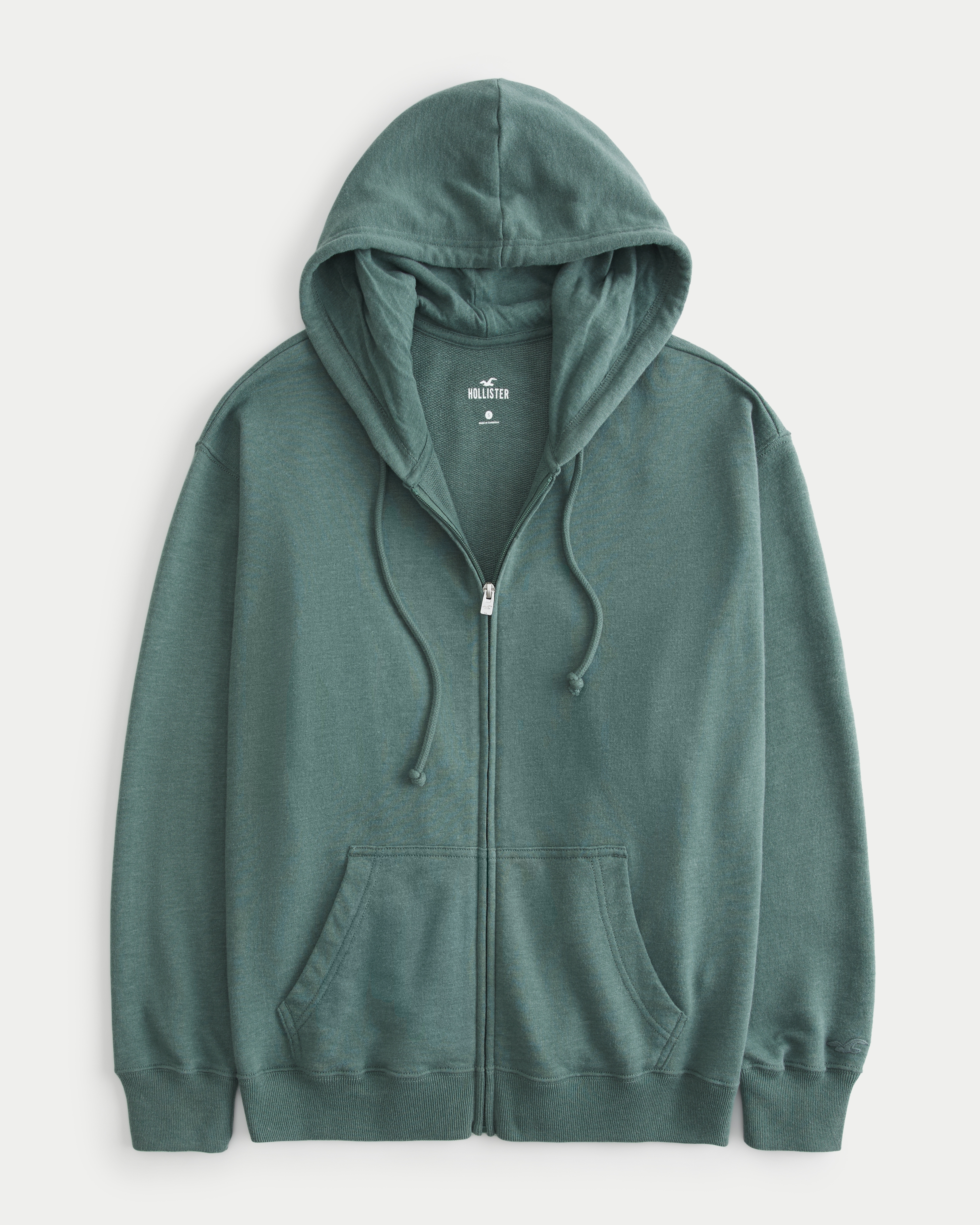 Oversized Terry Zip-Up Hoodie