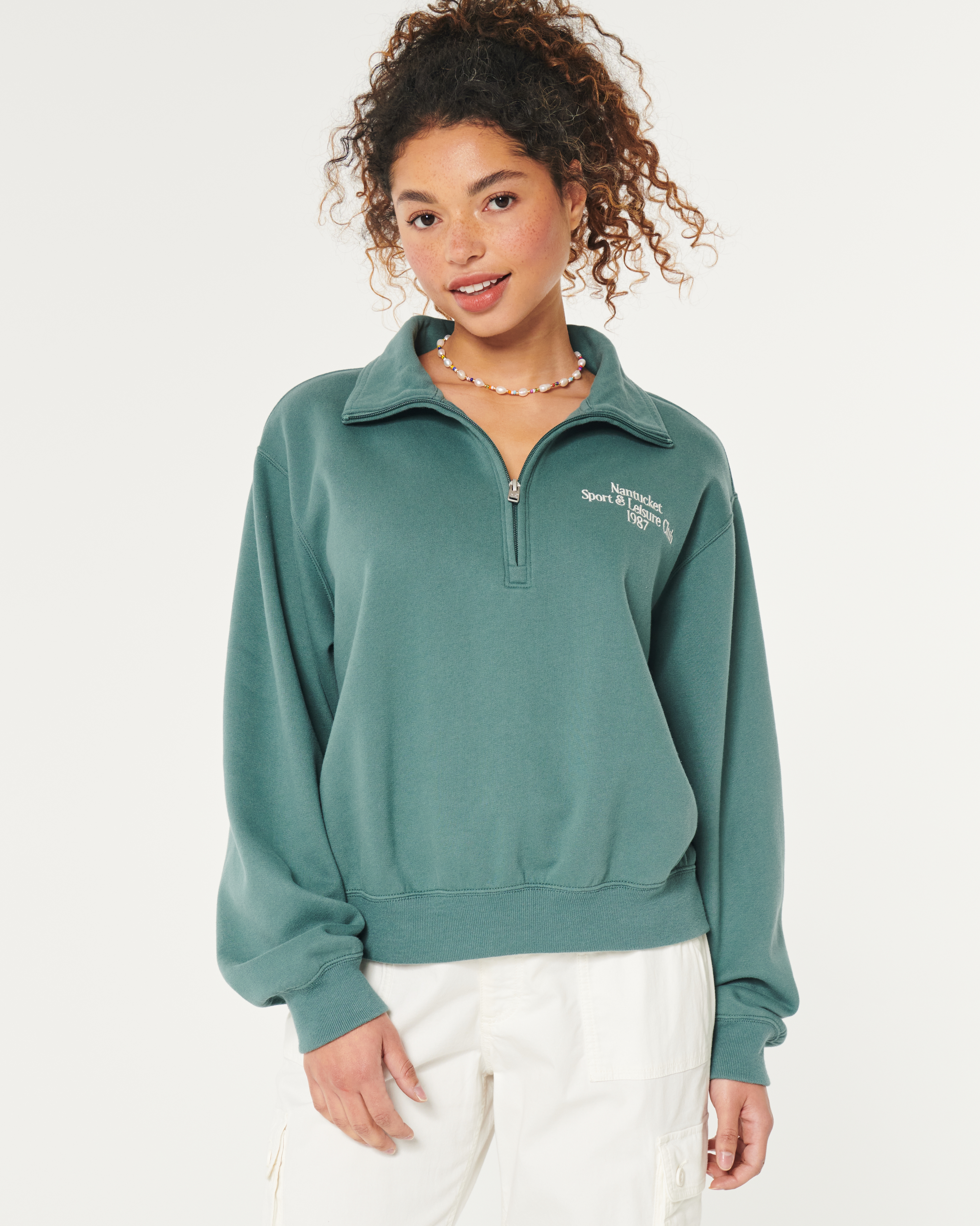 Hollister half zip online hoodie