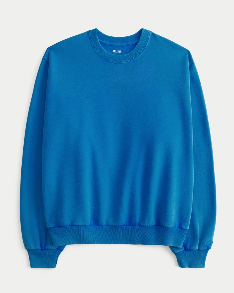 Women s Easy Crew Sweatshirt in Blue Size XL from Hollister