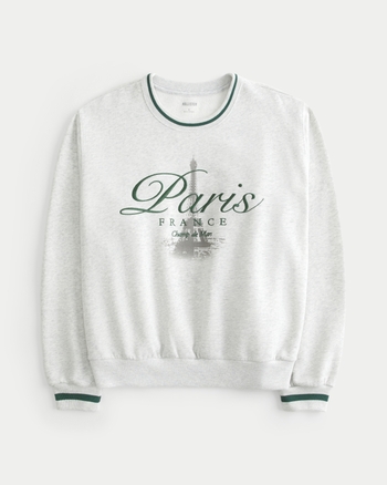 Paris Embo Stripe Pullover Sweatshirt - Navy main image 0