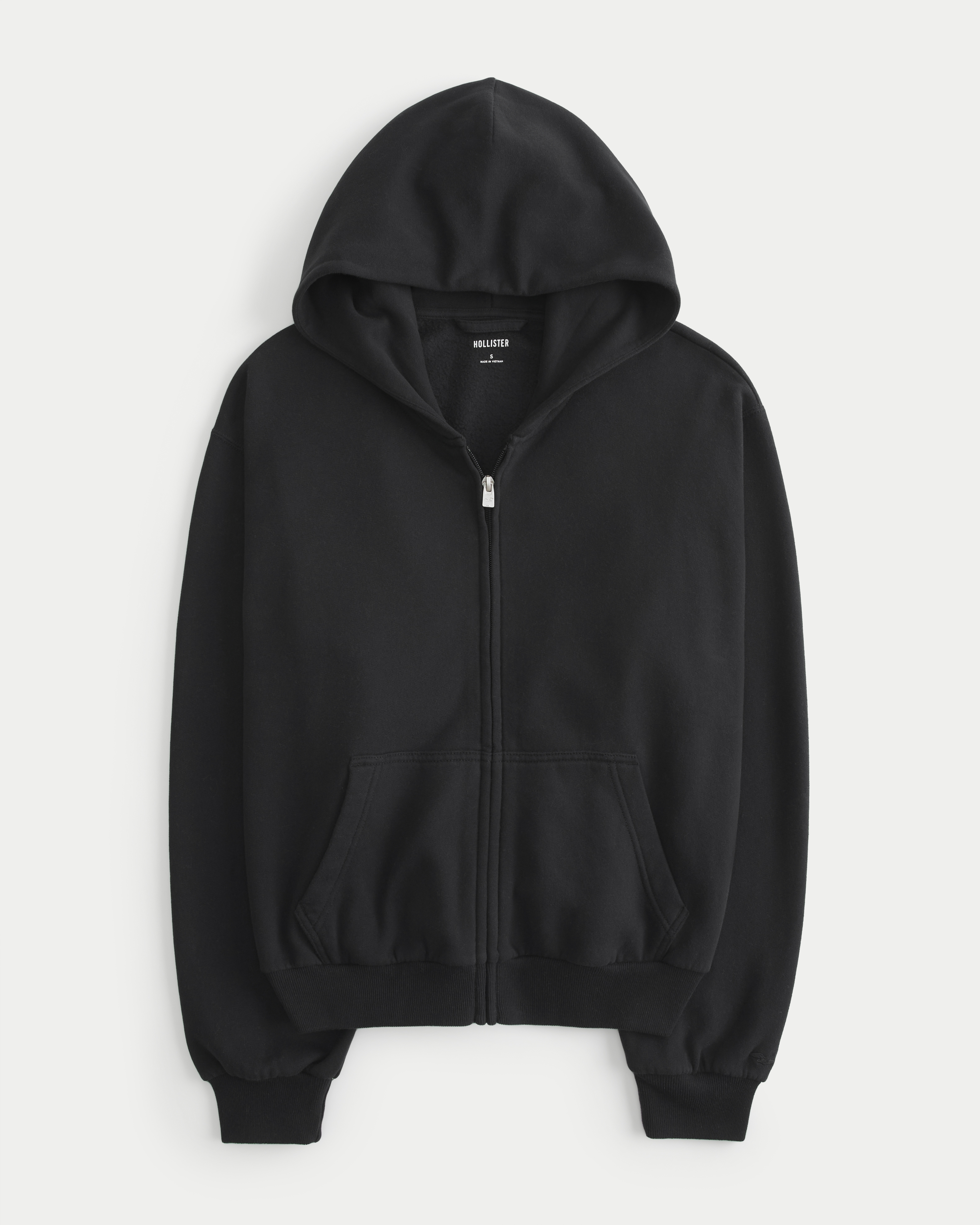 Women s Easy Zip Up Hoodie in Black Dd Size S from Hollister