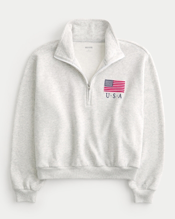 Quarter zip pullover hollister outlet