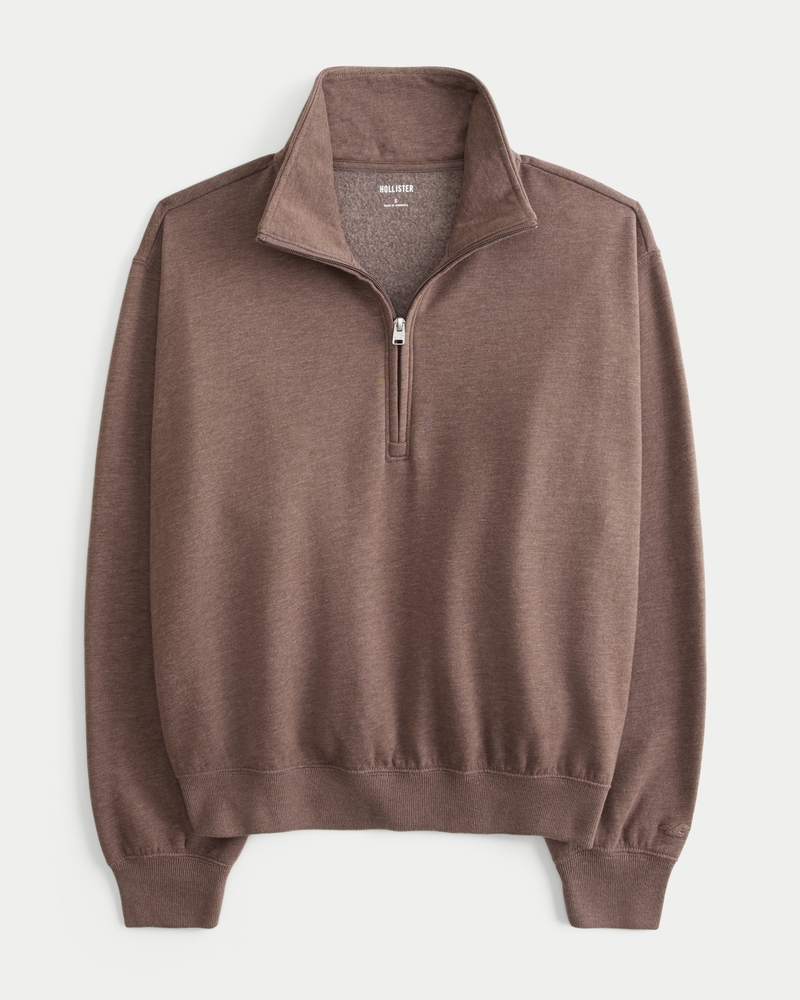 Women s Easy Half Zip Sweatshirt Women s Sale HollisterCo