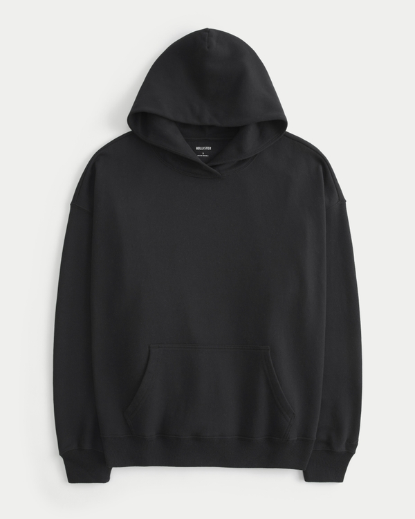 Hollister Feel Good Fleece Oversized Cozy Hoodie, Black