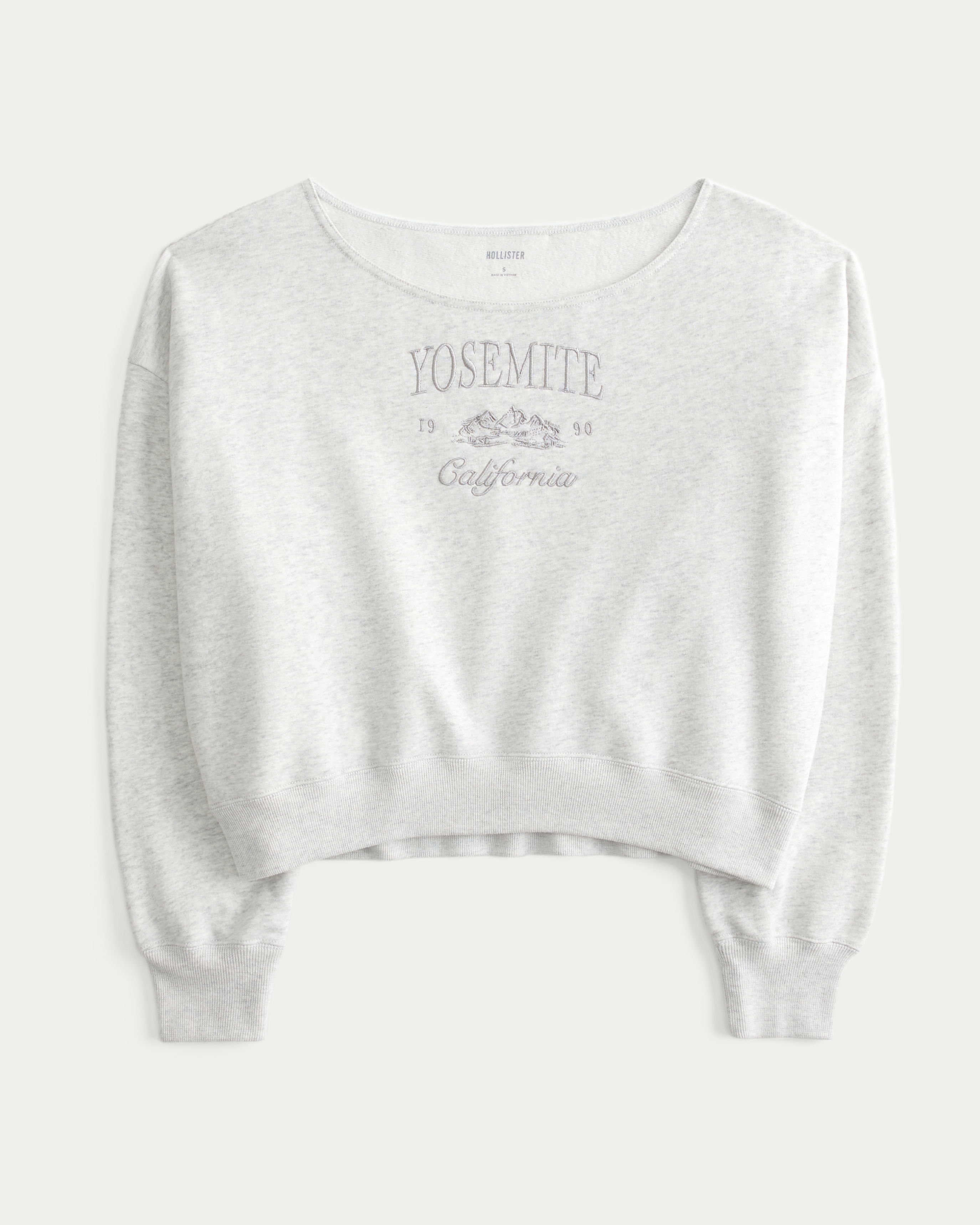 Women s Easy Off the Shoulder Yosemite California Graphic Sweatshirt Women s New Arrivals HollisterCo