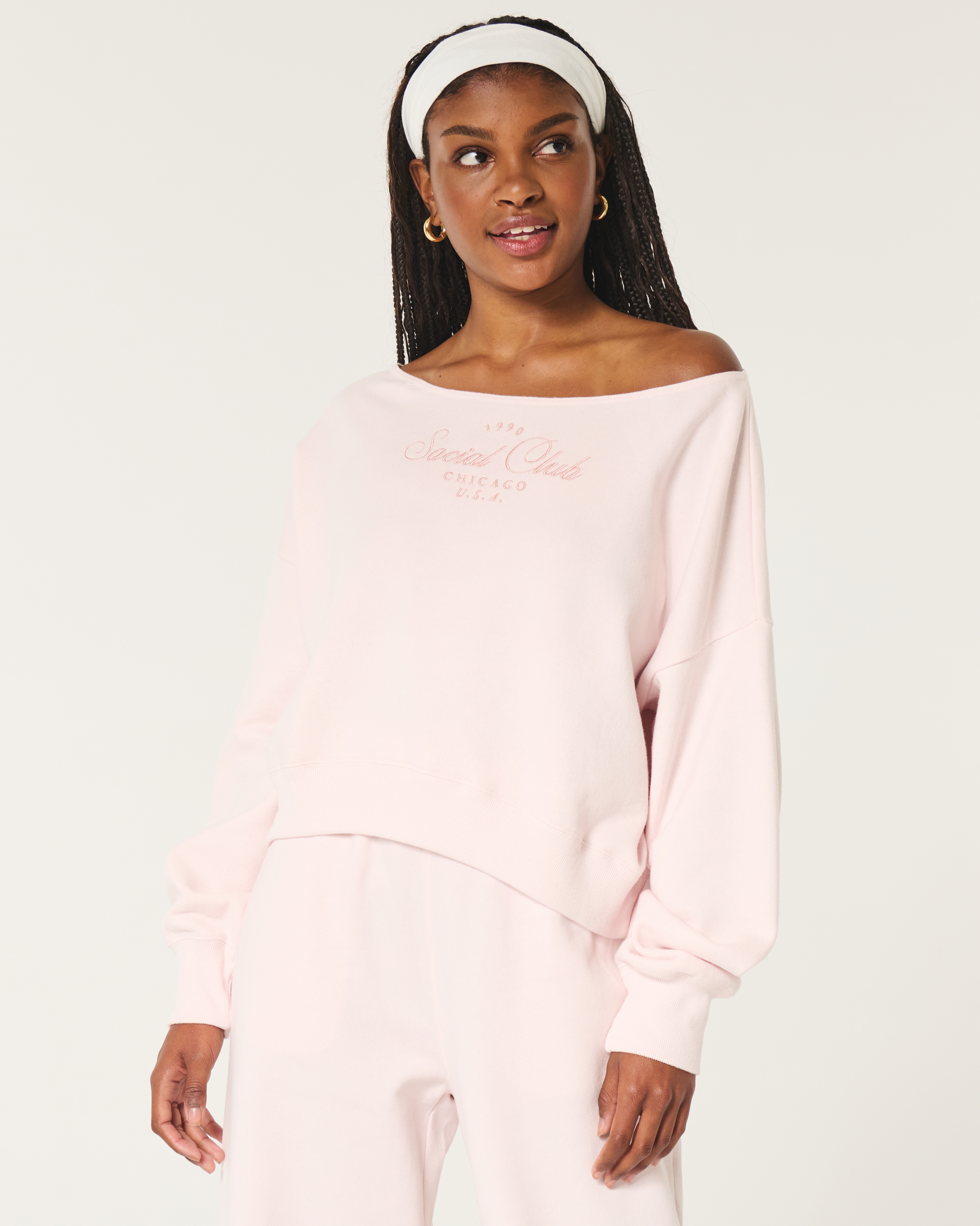 Hollister off the shoulder sweater sale