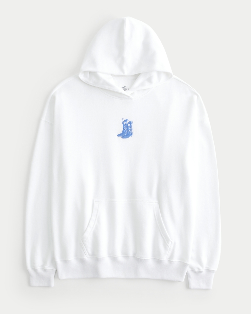 Blue shops and white hollister hoodie