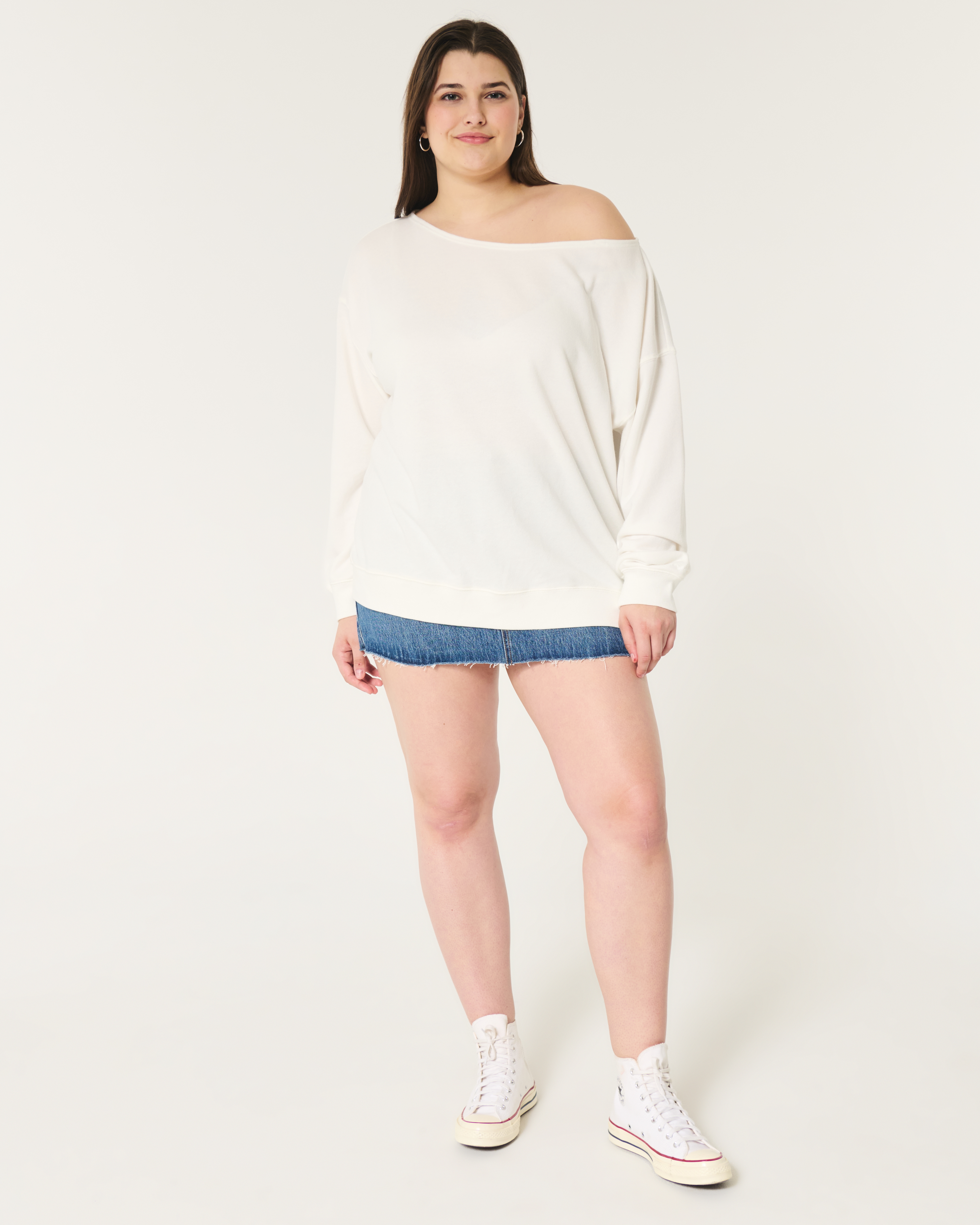 Amazon.com: MakeMeChic Women's Off the Shoulder Sweatshirt