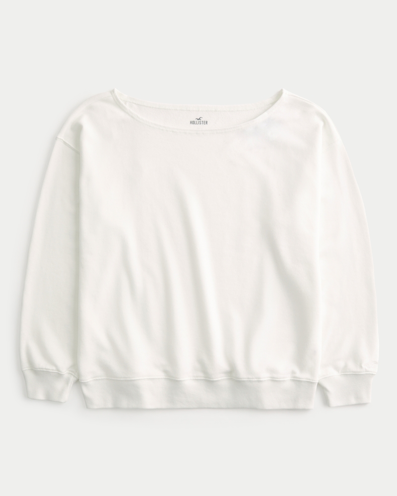 Oversized Off-the-Shoulder Sweatshirt