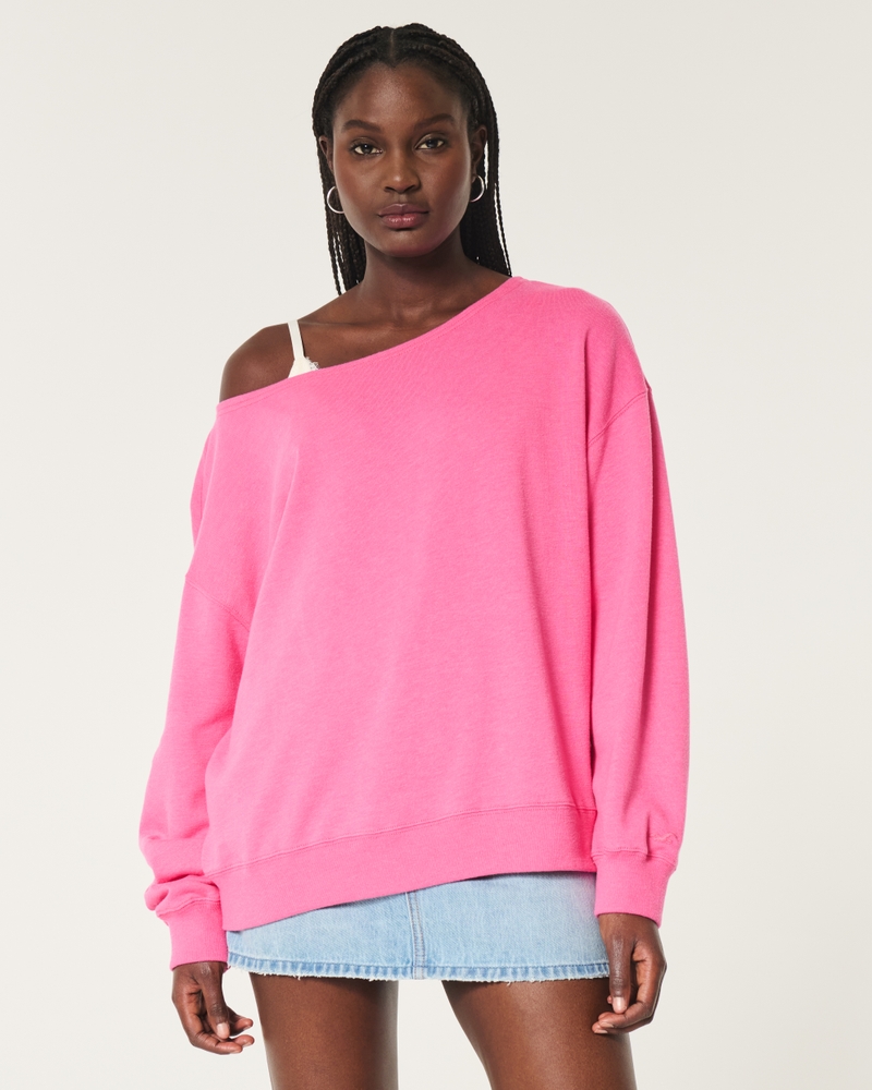 Oversized Off-the-Shoulder Sweatshirt