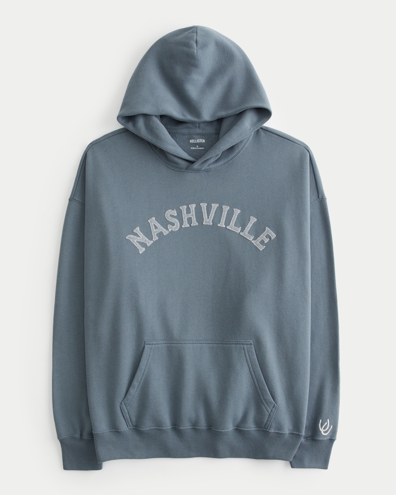 Women s Oversized Nashville Graphic Hoodie Women s HollisterCo