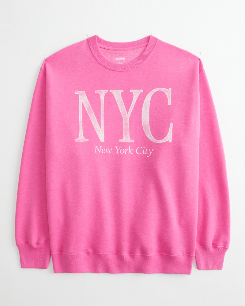 Hollister pink sweatshirt deals