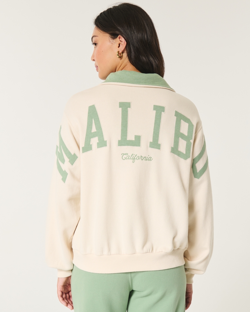 Easy Malibu California Graphic Half-Zip Sweatshirt