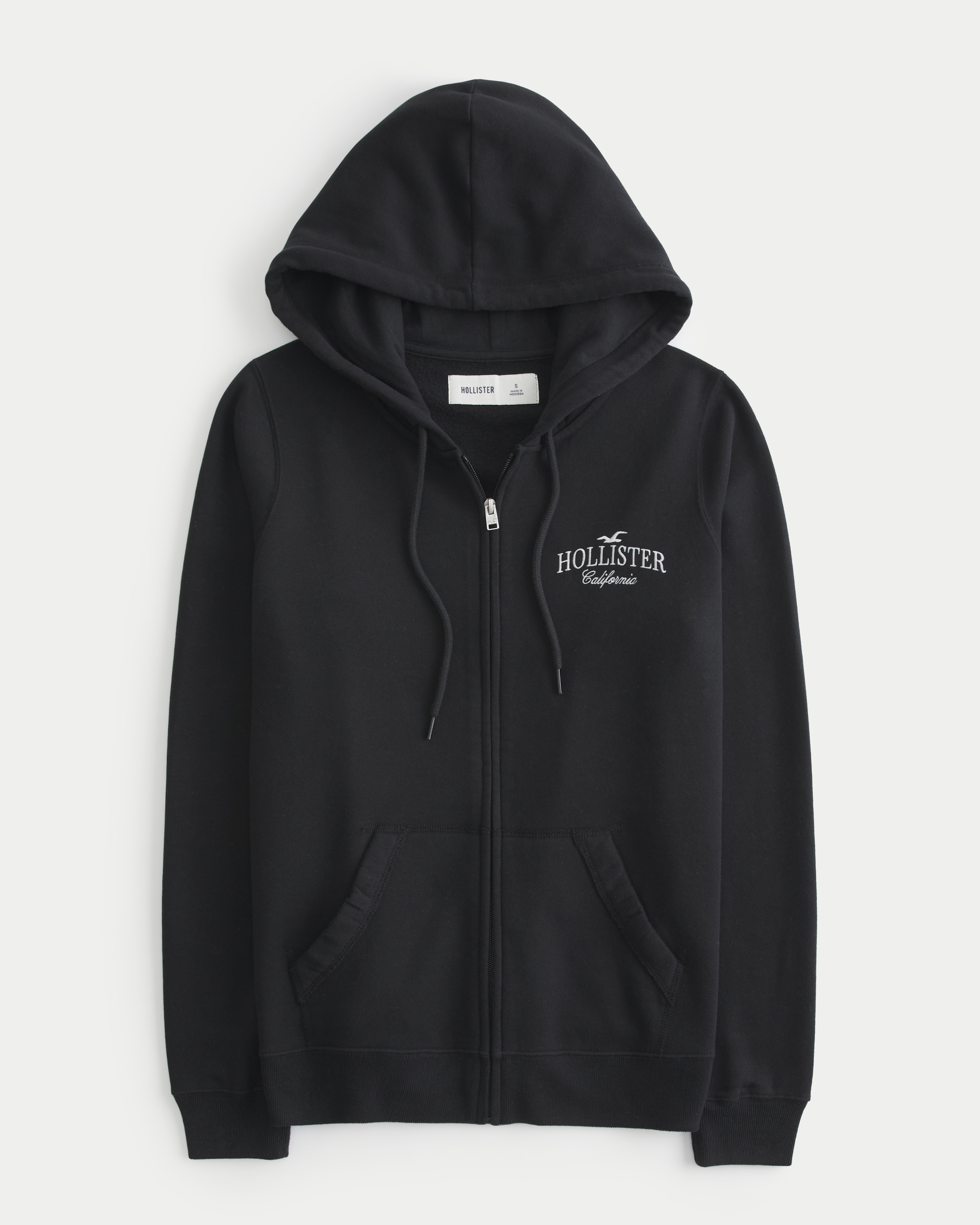 Oversized Zip-Up Logo Hoodie