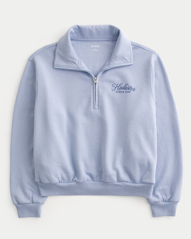 Half zip sweatshirt hollister hotsell