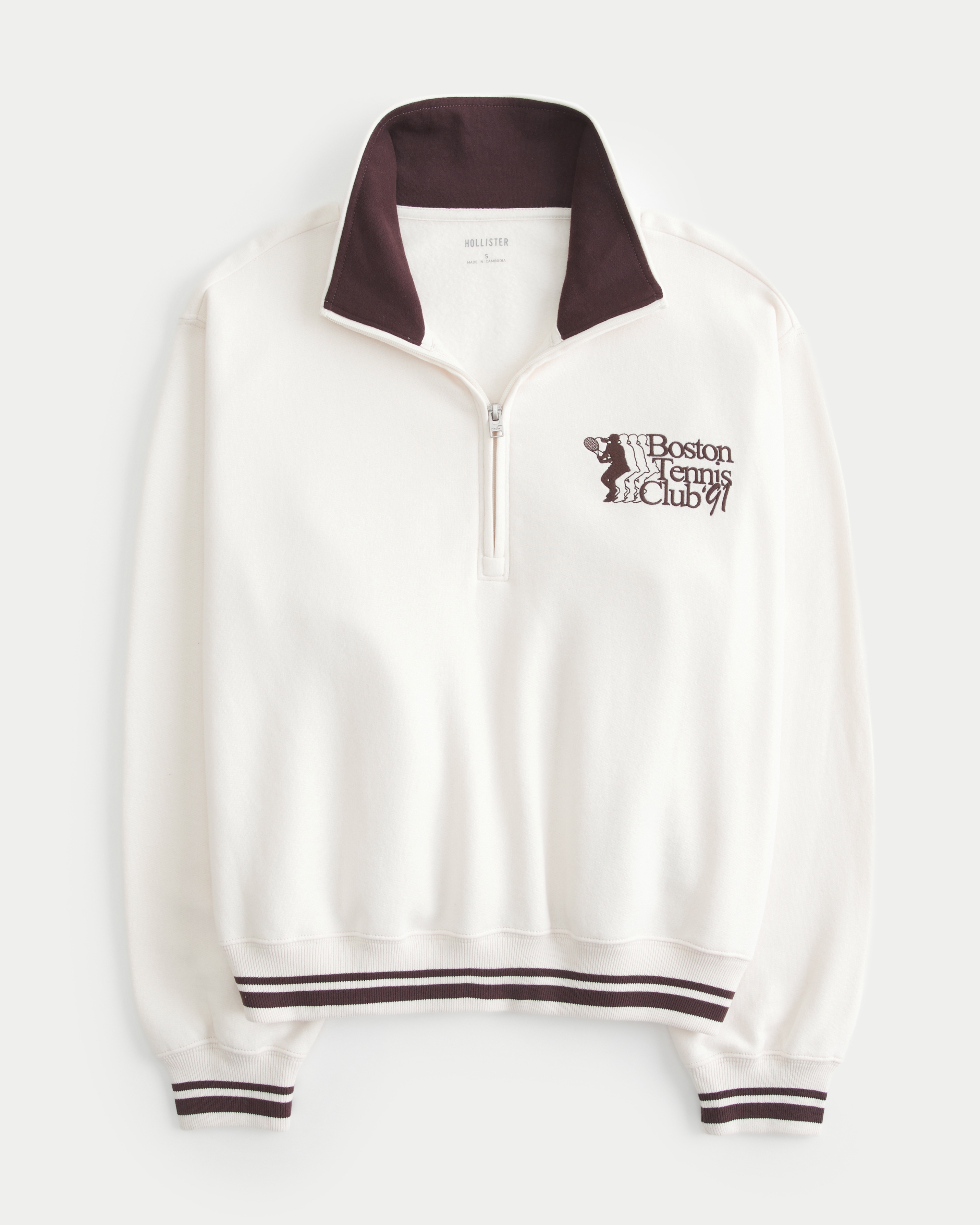 Half zip sweatshirt hollister best sale