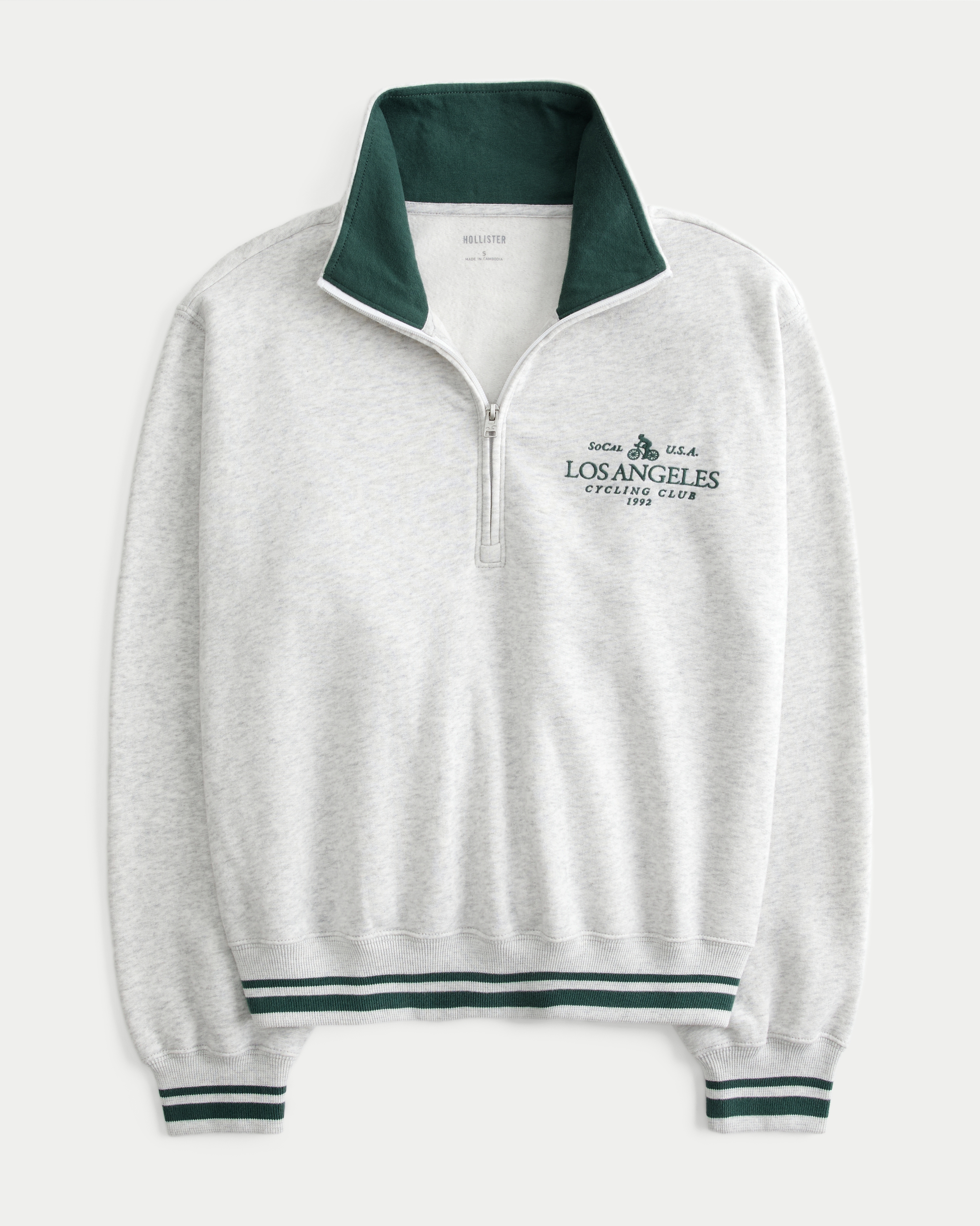 Easy Boston LA Cycling Club Graphic Half-Zip Sweatshirt