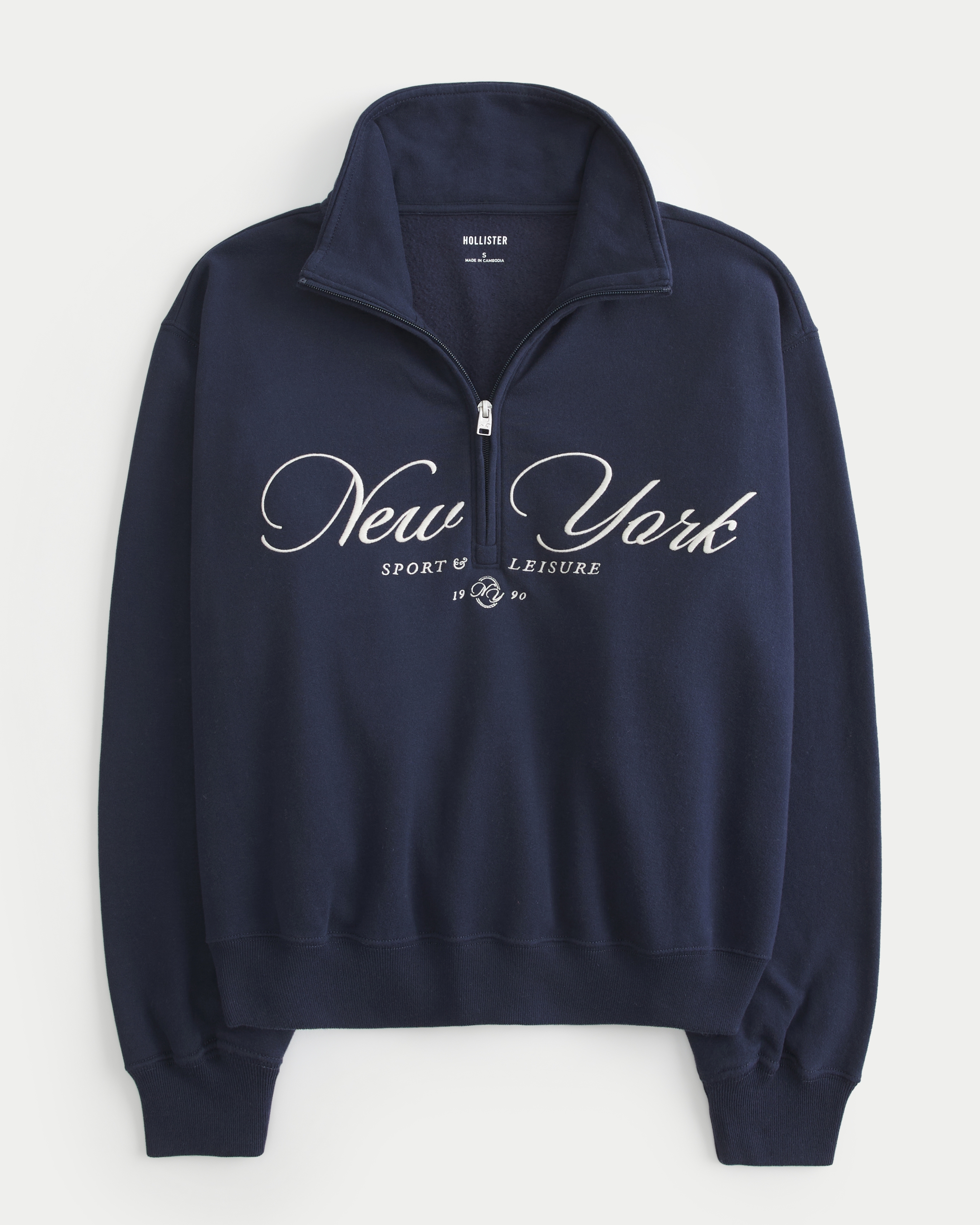 Easy New York Graphic Half-Zip Sweatshirt