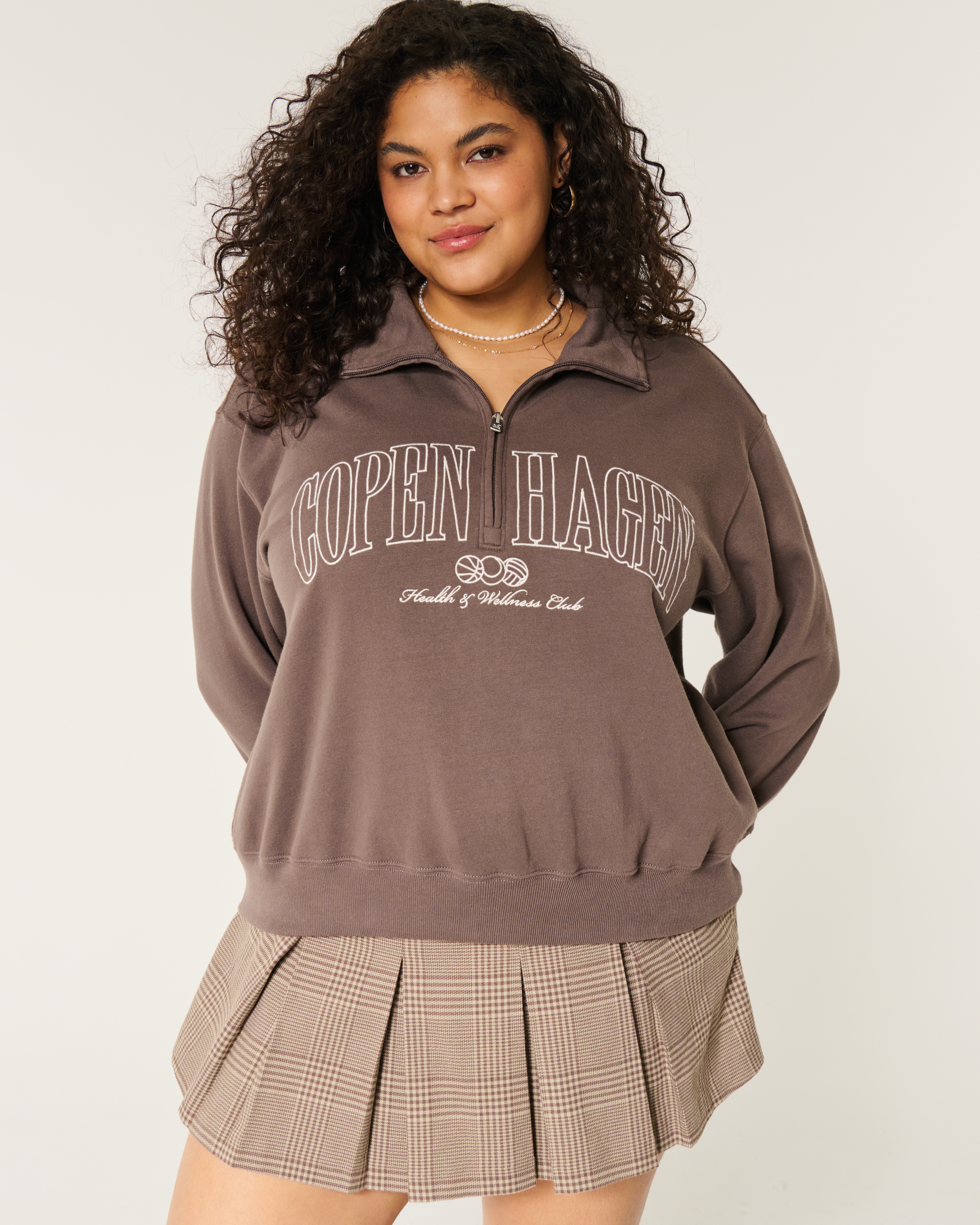 Easy Copenhagen Graphic Half-Zip Sweatshirt