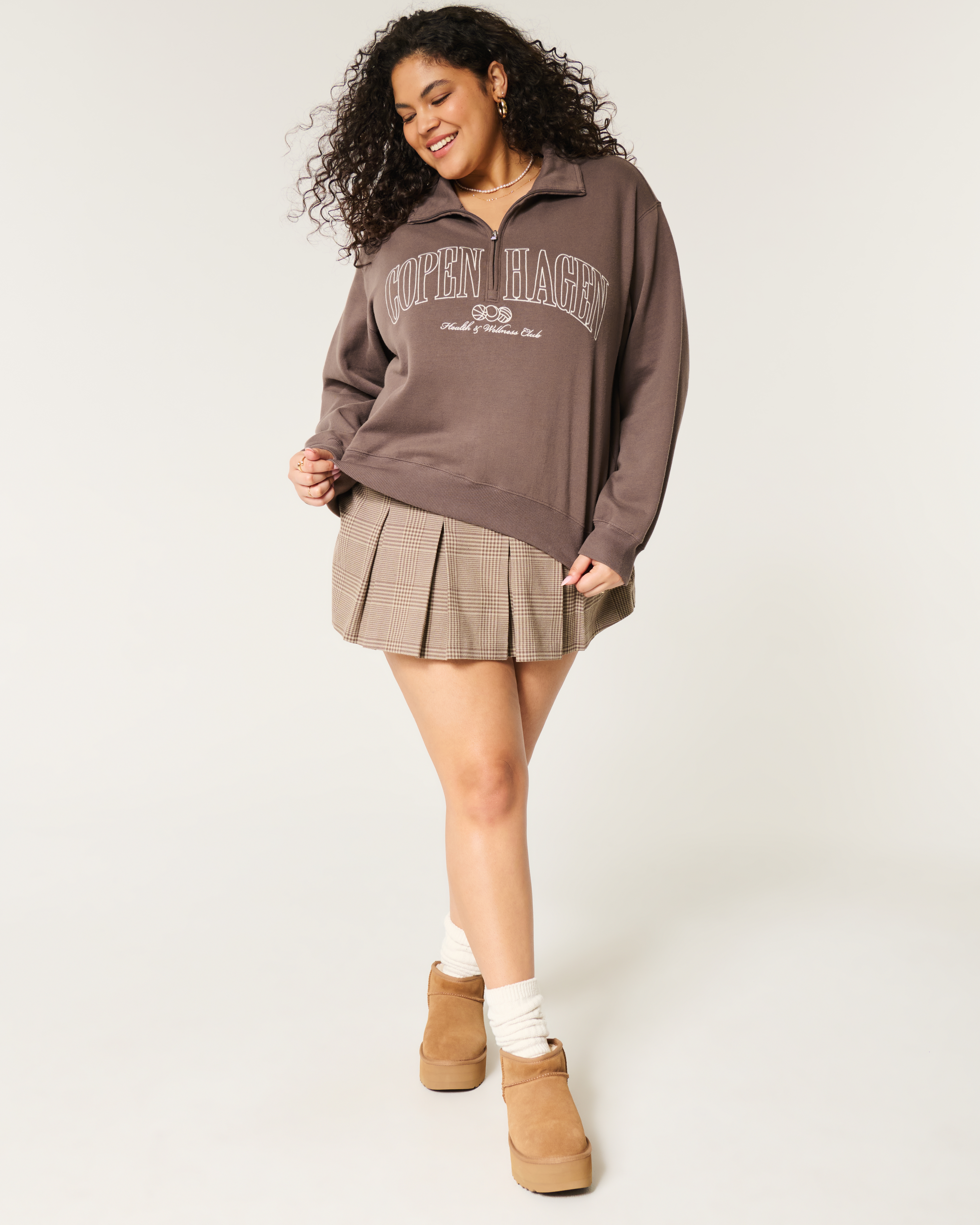 Easy Copenhagen Graphic Half-Zip Sweatshirt