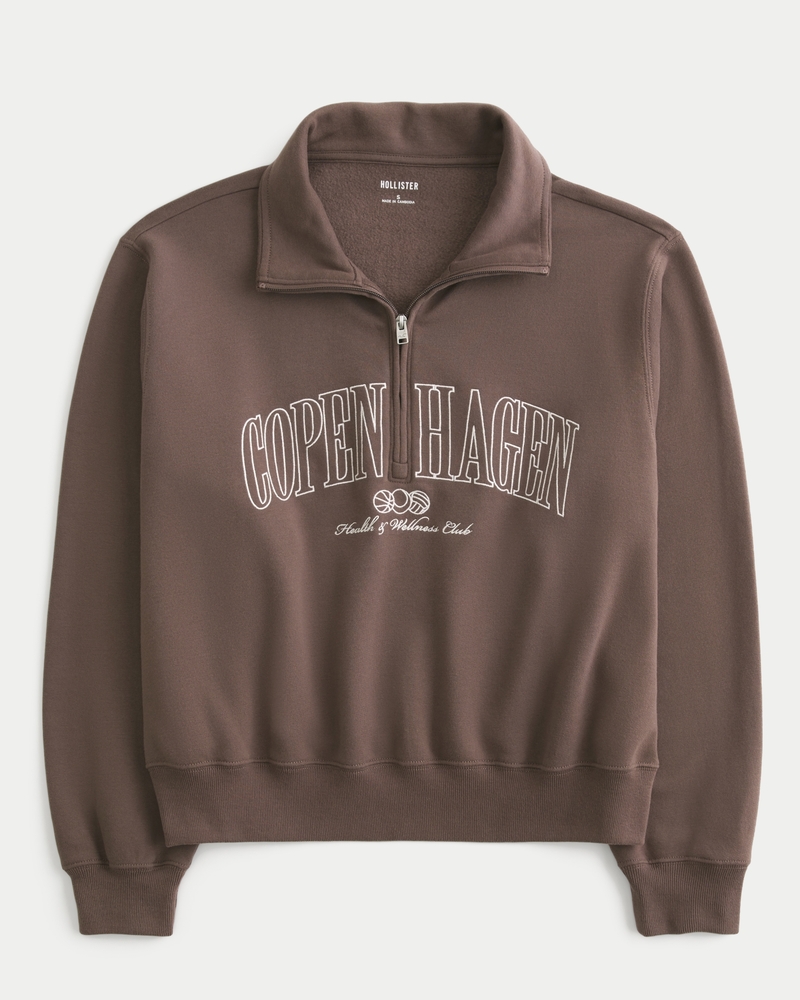 Women's Easy Copenhagen Graphic Half-Zip Sweatshirt