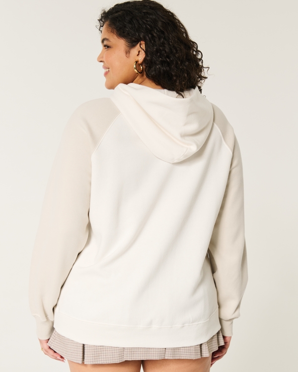 Oversized USA Graphic Hoodie, Light Taupe view 2