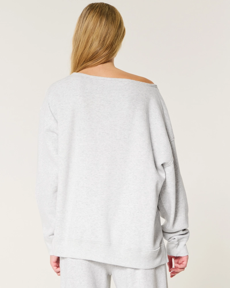Oversized Off-the-Shoulder Sweatshirt