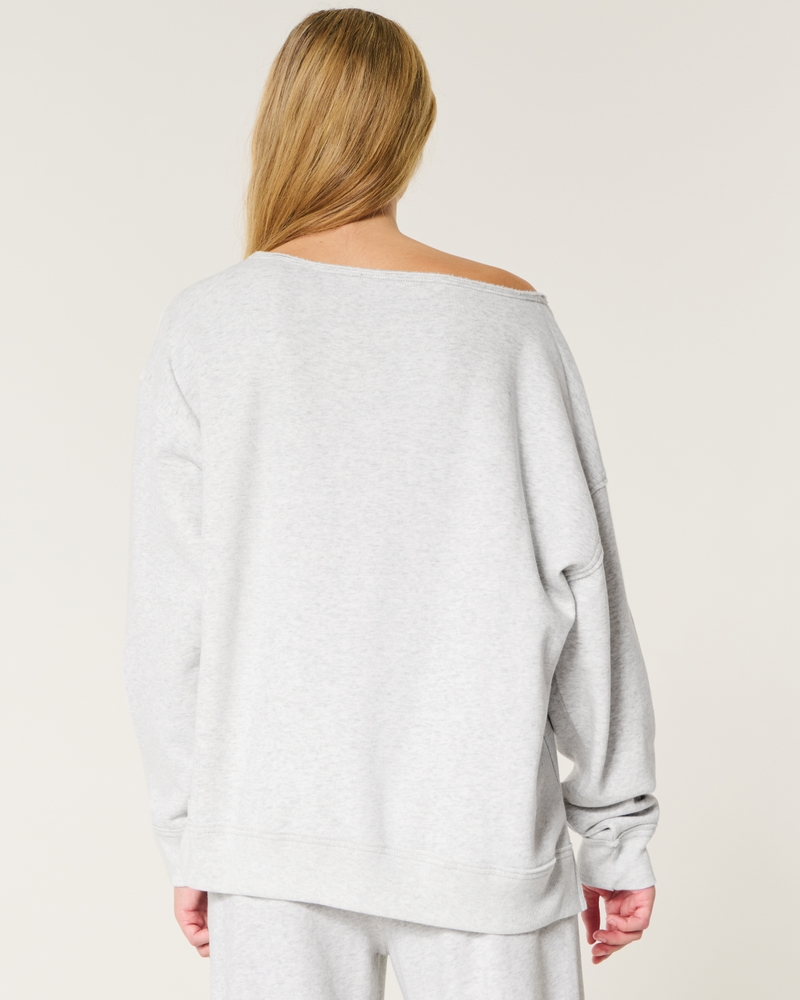 Oversized Off-the-Shoulder Sweatshirt