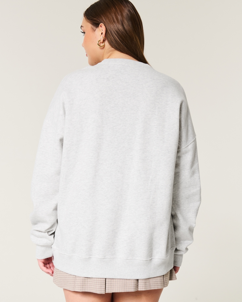 Oversized Ski Colorado Graphic Crew Sweatshirt