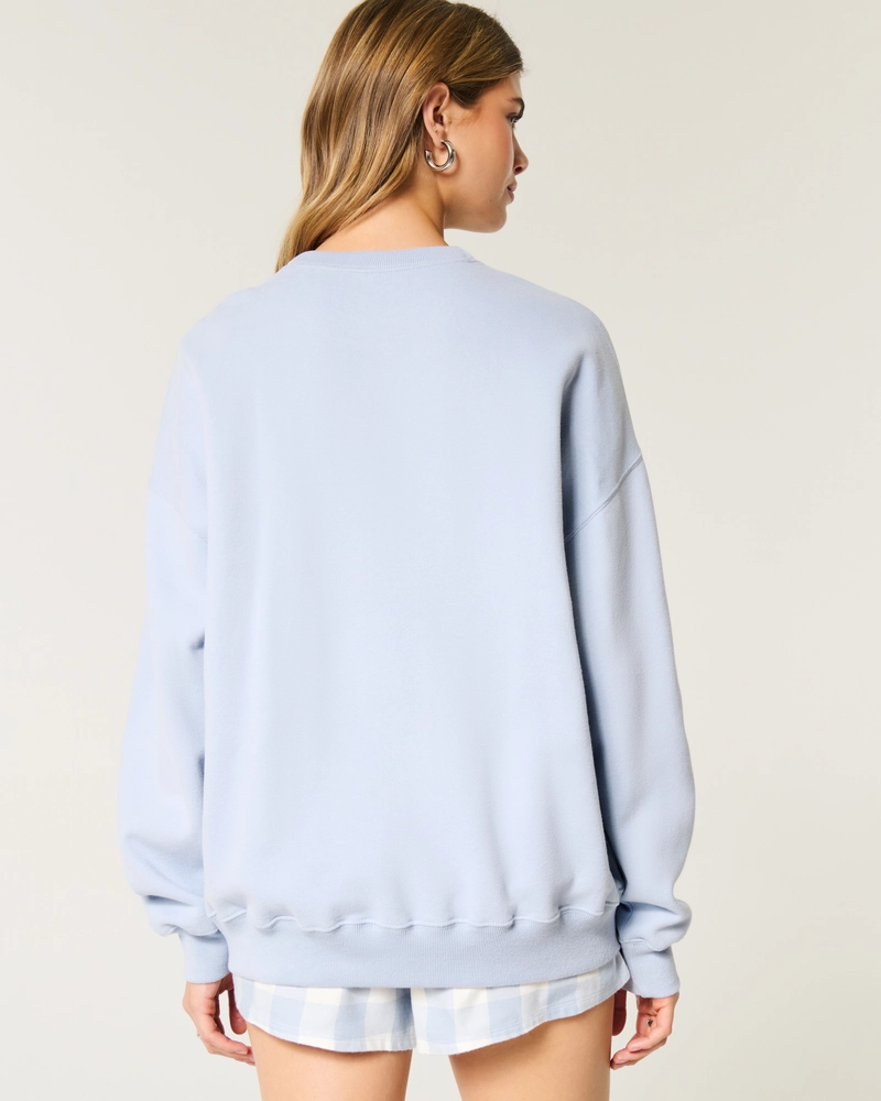 Oversized Lake Tahoe Graphic Crew Sweatshirt