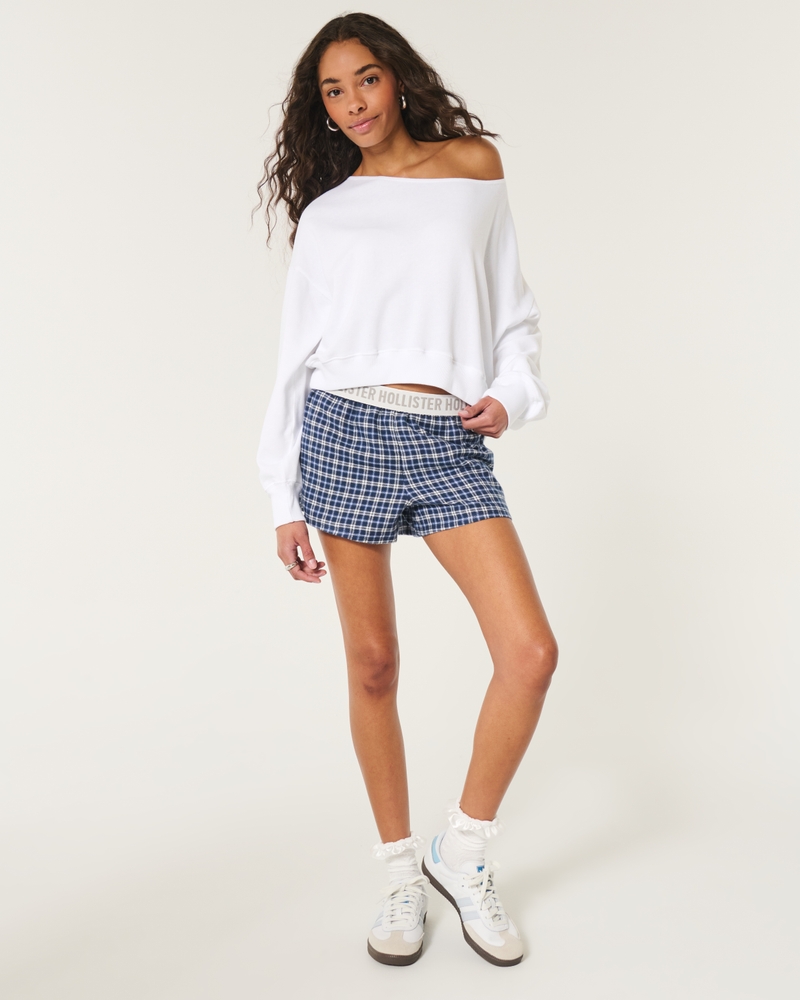 Easy Off-the-Shoulder Terry Sweatshirt