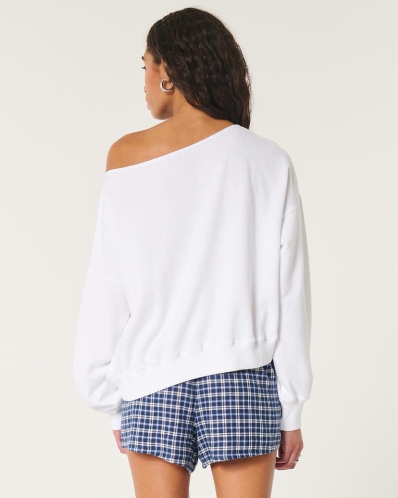 Easy Off-the-Shoulder Terry Sweatshirt