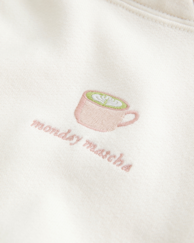 Oversized Monday Matcha Graphic Hoodie