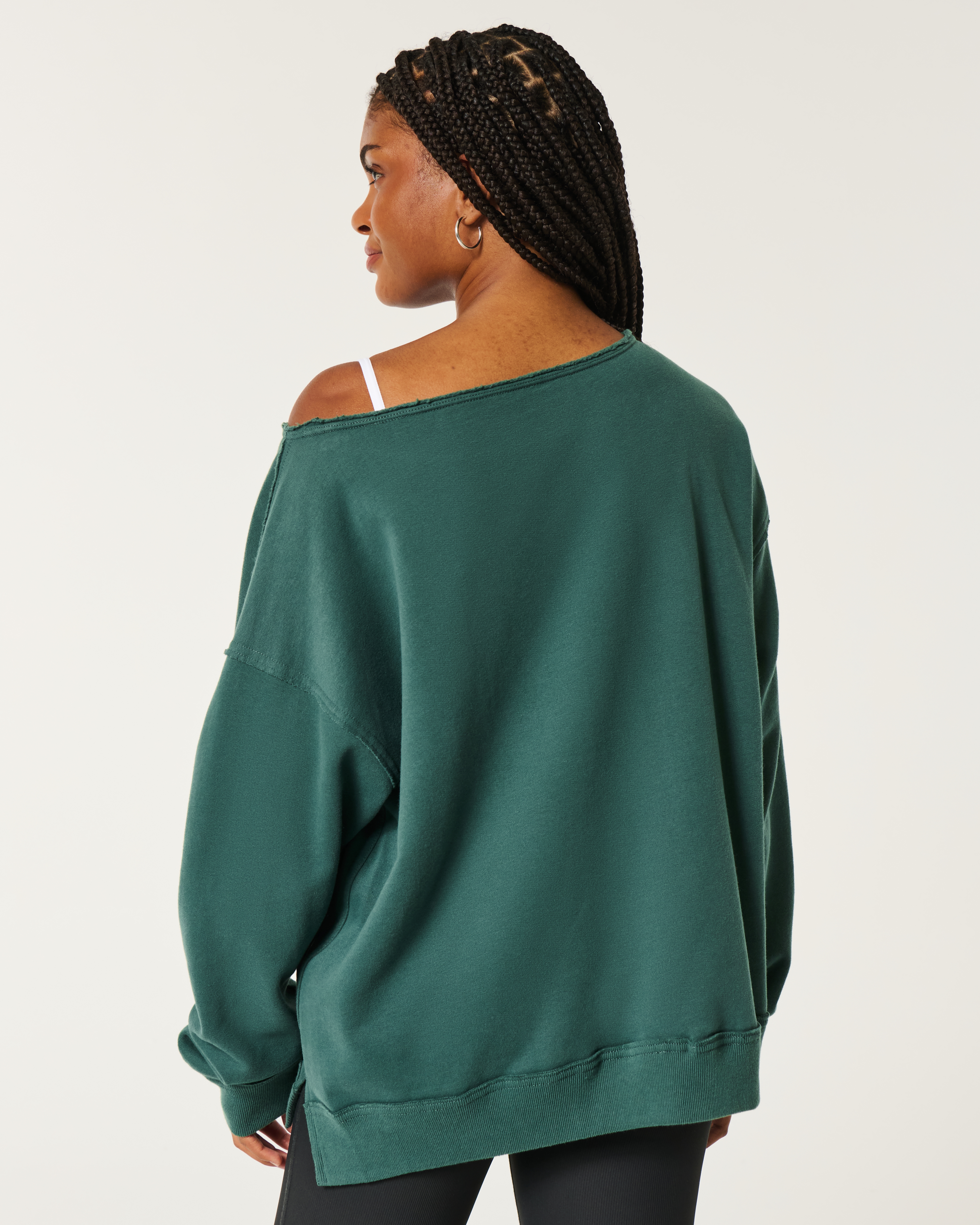 Oversized Off the Shoulder Sweatshirt