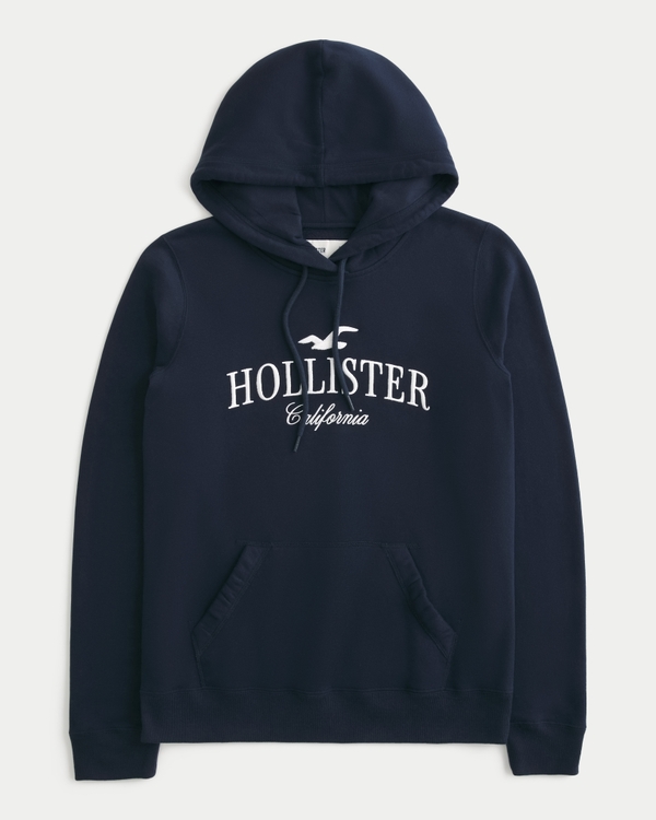 Hollister logo tape hoodie hotsell