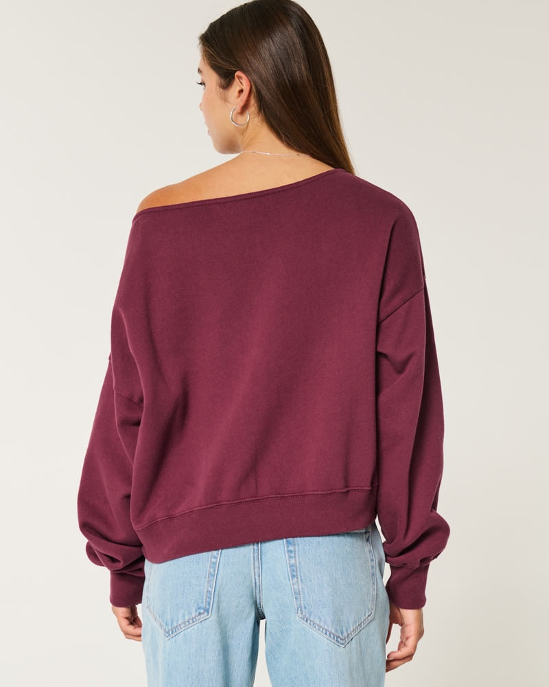 Oversized Wreath Graphic Sweatshirt