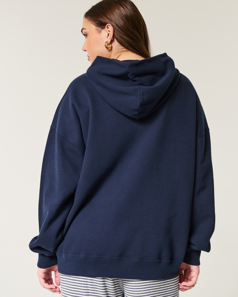 Hollister Feel Good Fleece Switzerland Graphic Oversized Hoodie