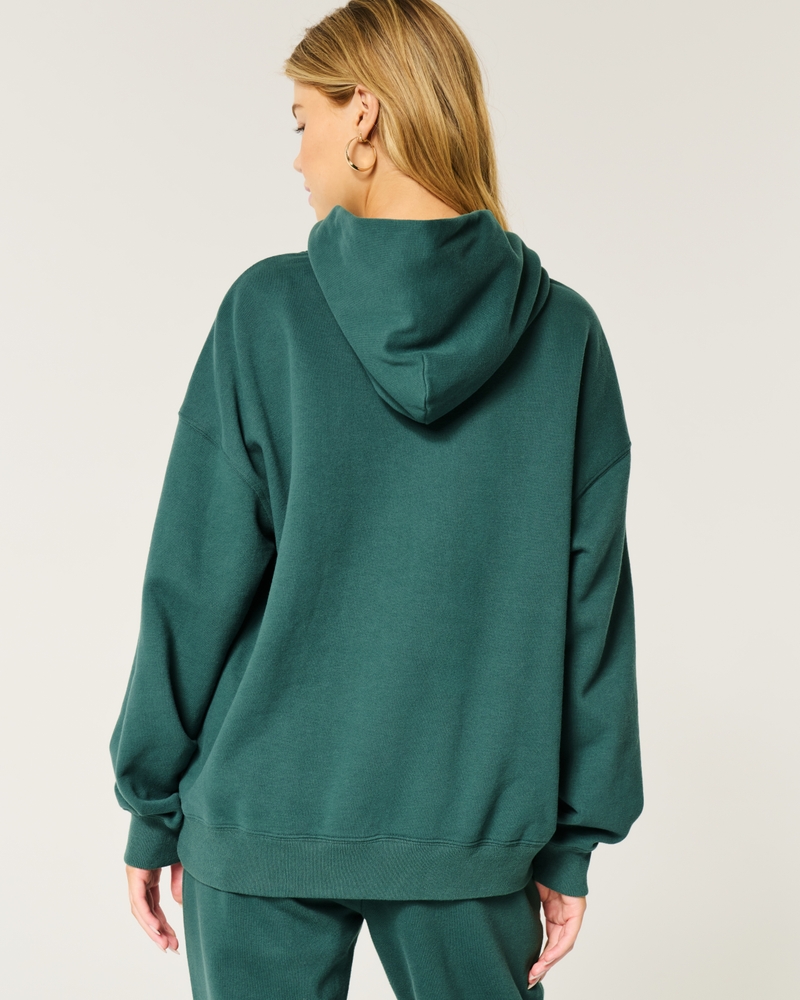 Hollister Feel Good Fleece Telluride Colorado Graphic Oversized Hoodie