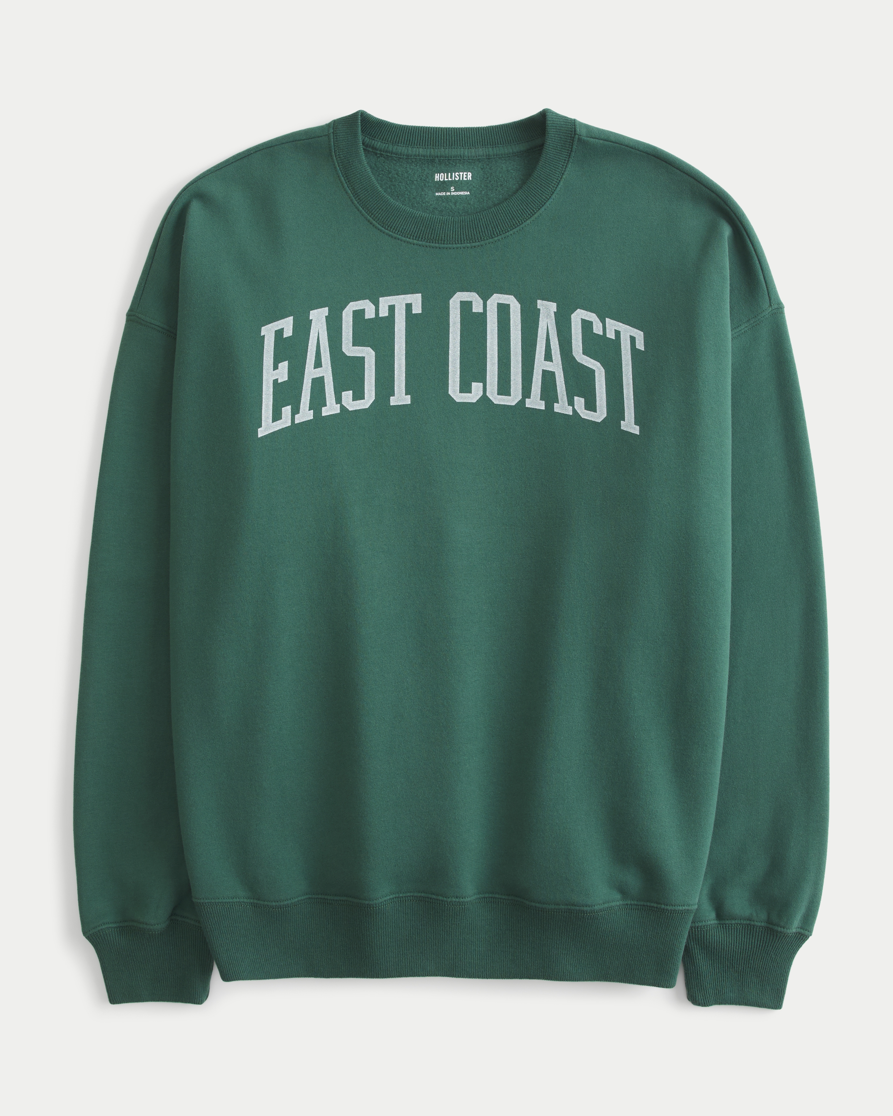 Oversized East Coast Graphic Crew Sweatshirt