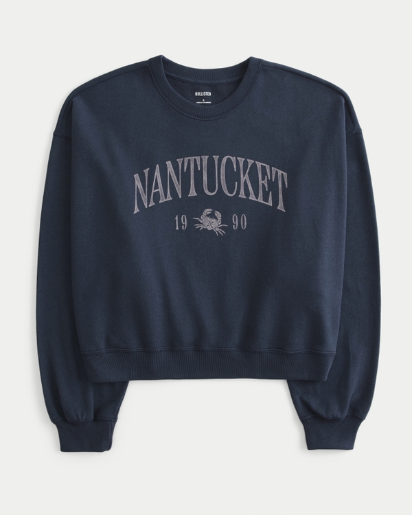 Easy Nantucket Graphic Crew Sweatshirt, Dark Blue