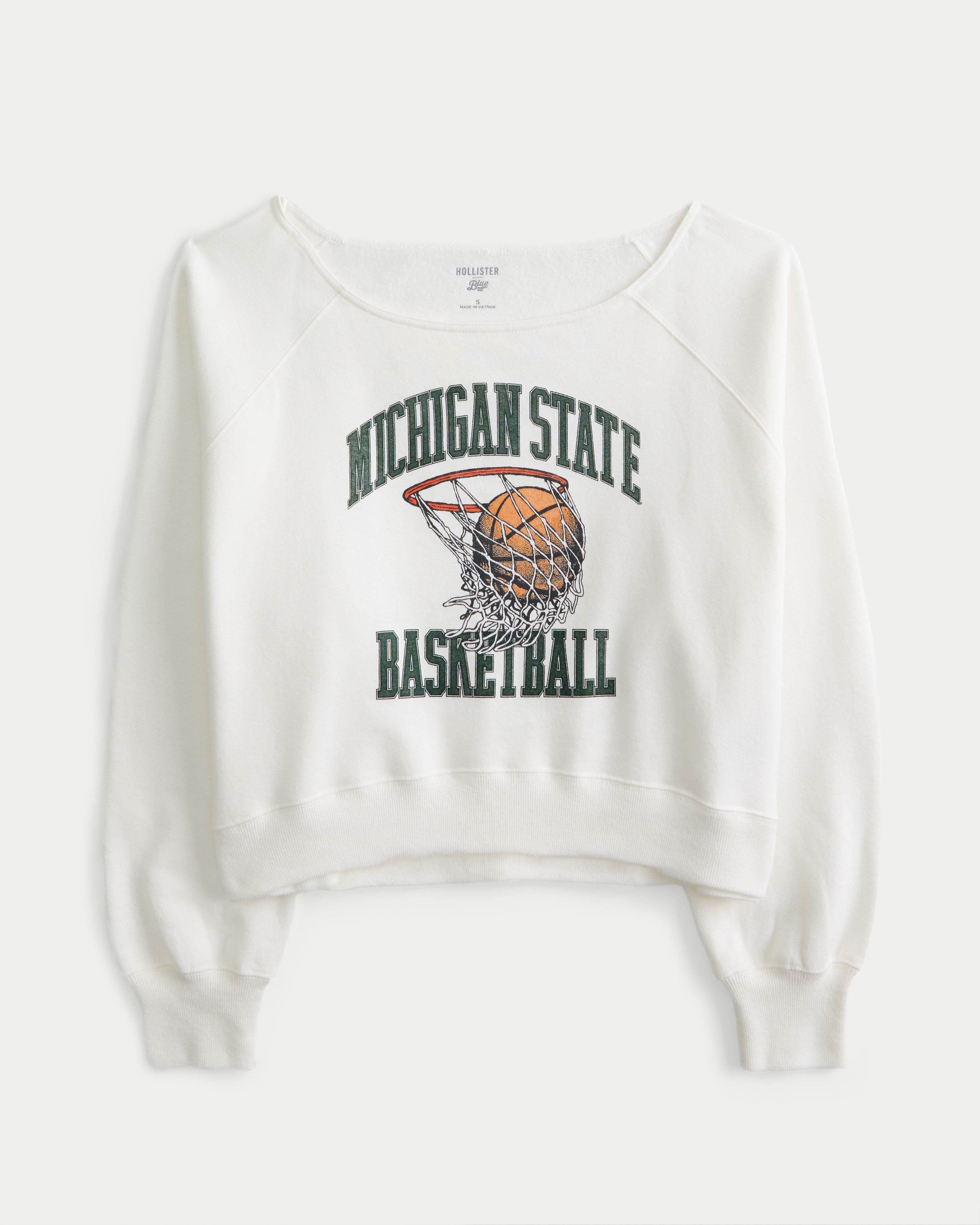 Hollister Easy Off-the-shoulder Michigan State Graphic Sweatshirt