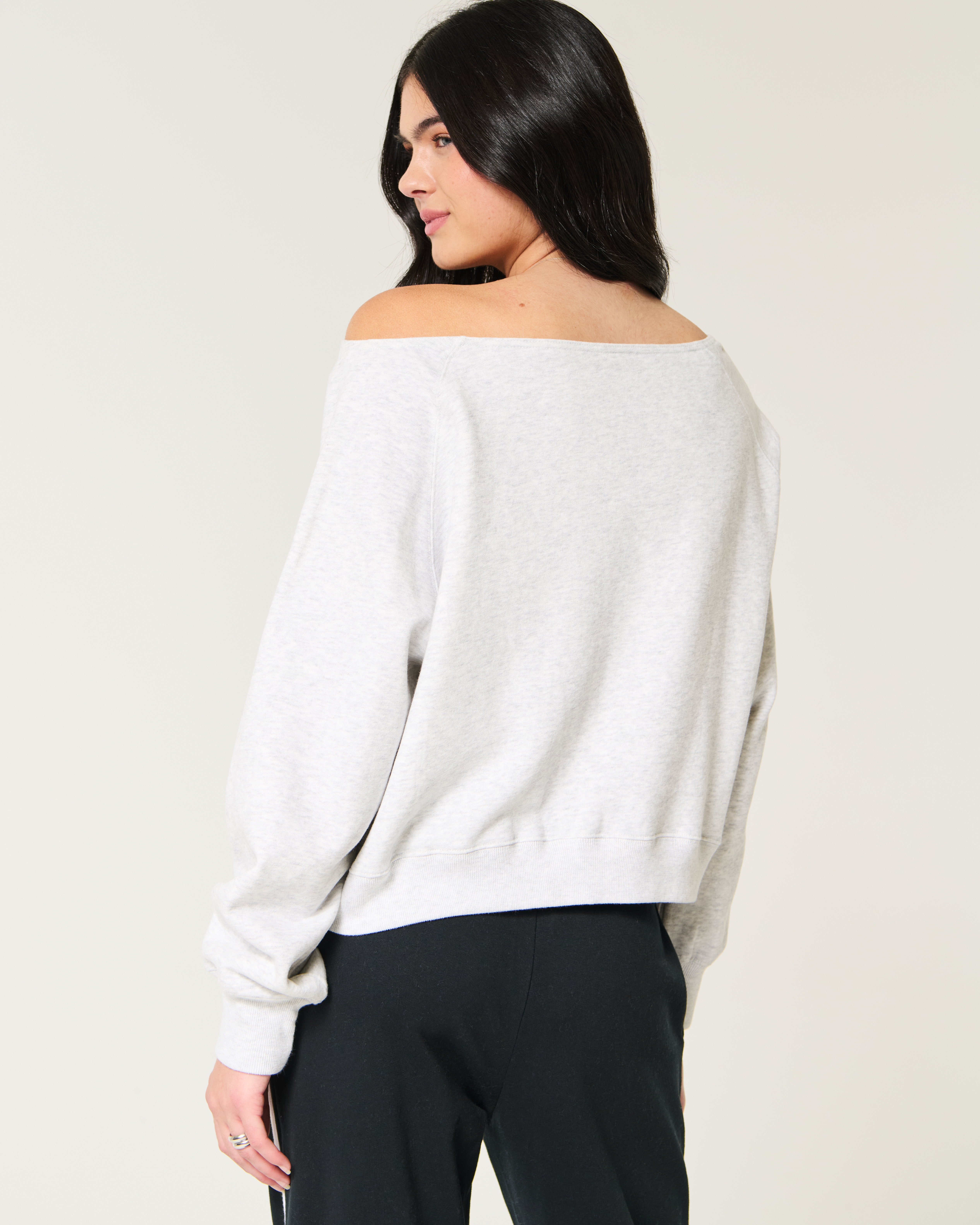 Easy Off-the-Shoulder Iowa Hawkeyes Graphic Sweatshirt