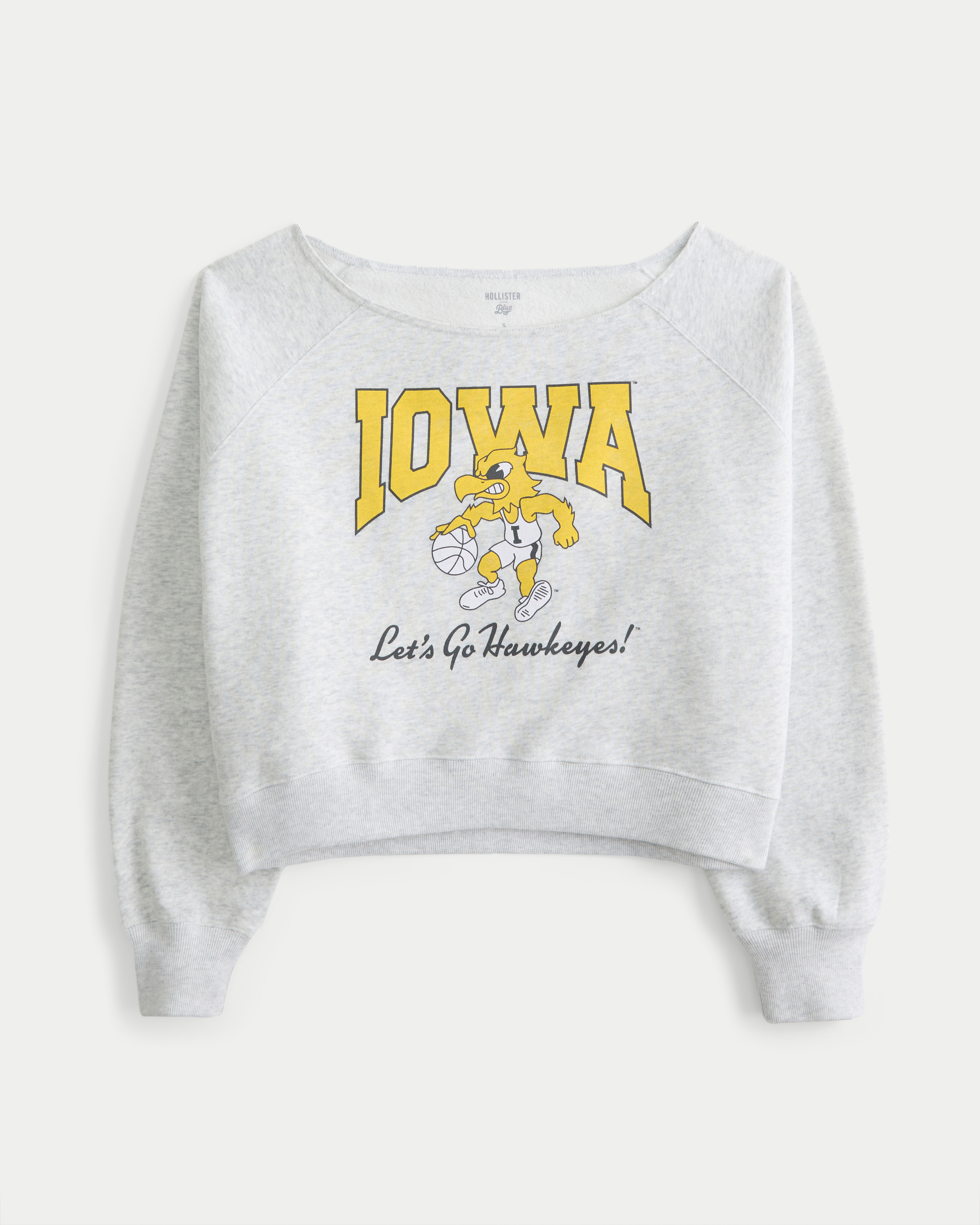Hollister Easy Off-the-shoulder Iowa Hawkeyes Graphic Sweatshirt